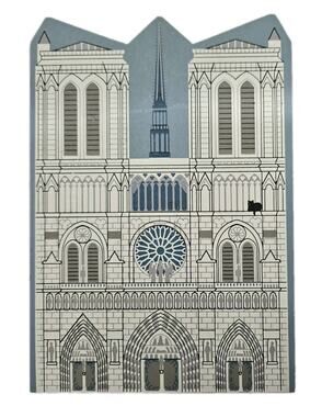 The Cat’s Meow Village Notre Dame Cathedral Paris 1996 Smucker’s Wood